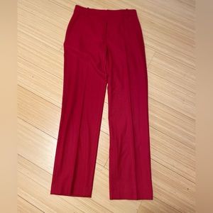 VINCE superchic cherry red wool trousers